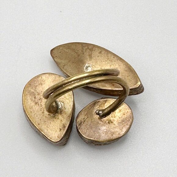 Triple Gemstone Cluster Cocktail Ring Statement Ring Brass - Picture 8 of 8